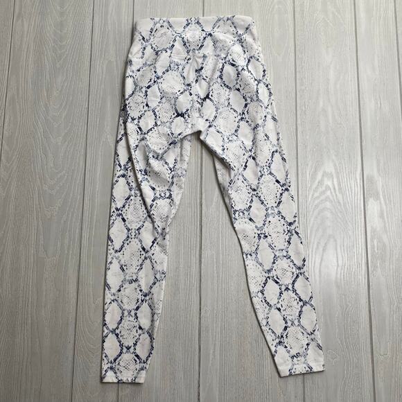 Varley Women's White Snake Print Let’s Go High Rise 7/8 Leggings Size Small - Picture 4 of 10